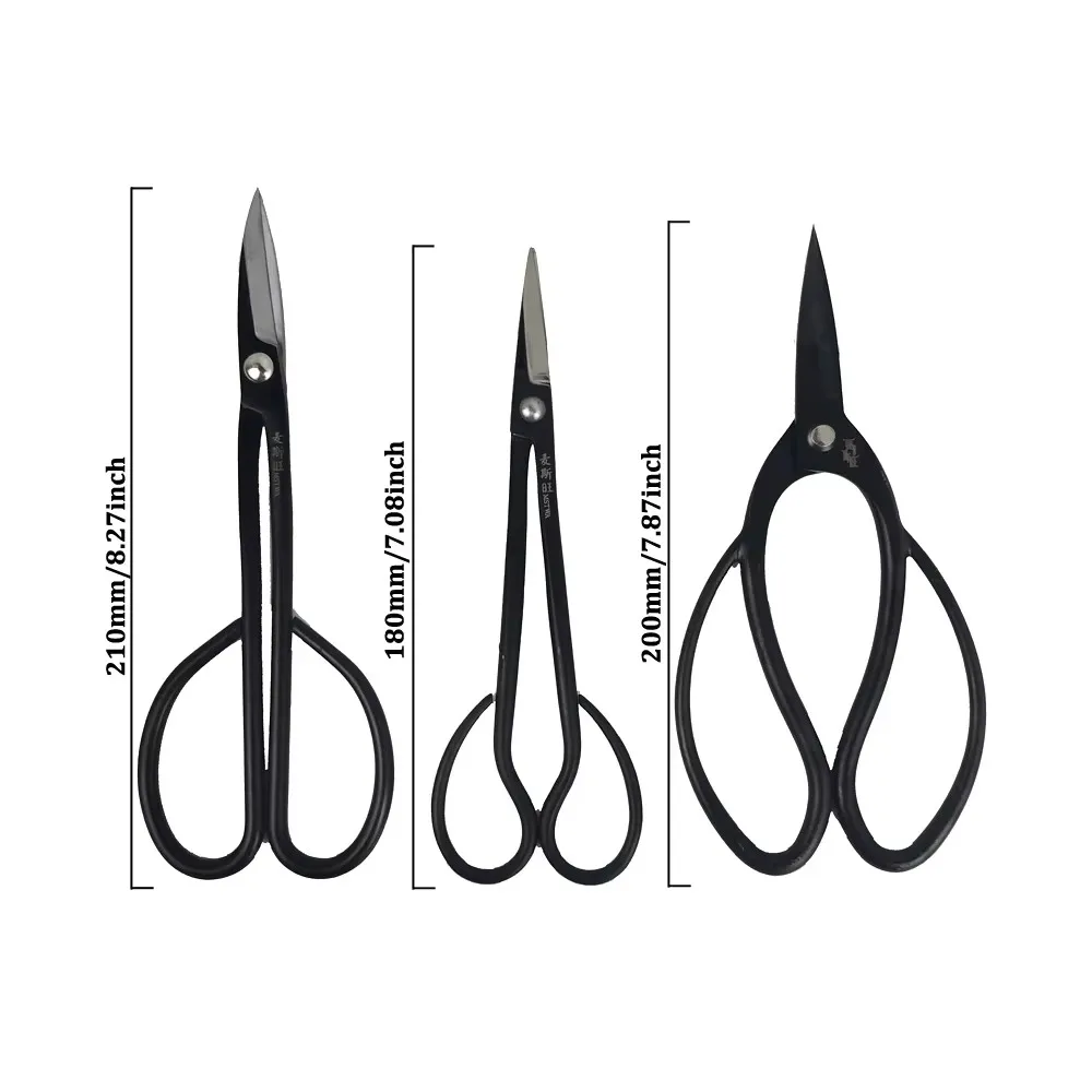 Bonsai Tool Set Stainless Carbon Steel - 3pcs Bonsai Scissors Set High Carbon