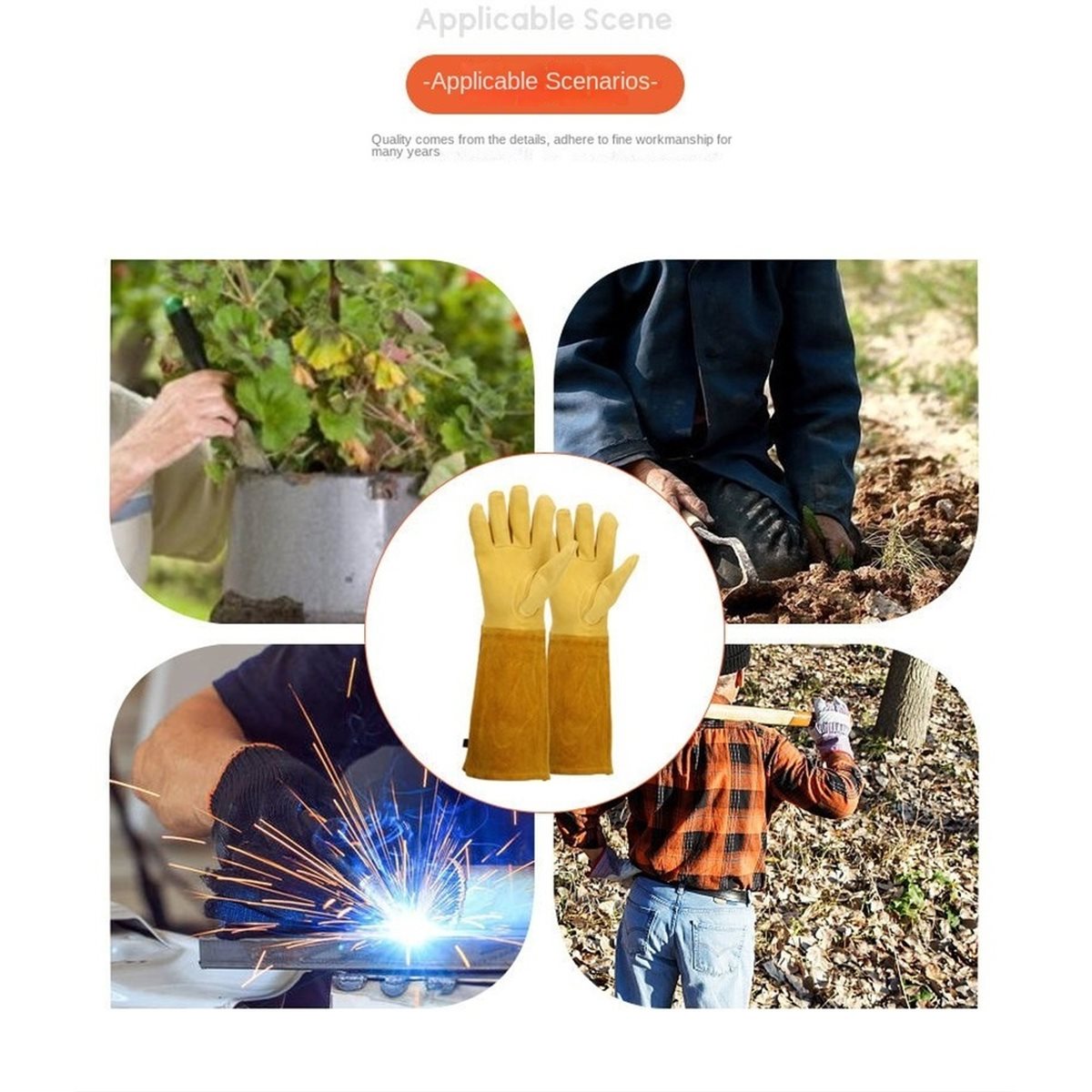 Thorn Proof Gardening Gloves f - Gardening Gloves Thorn Proof Leather 评论和价格