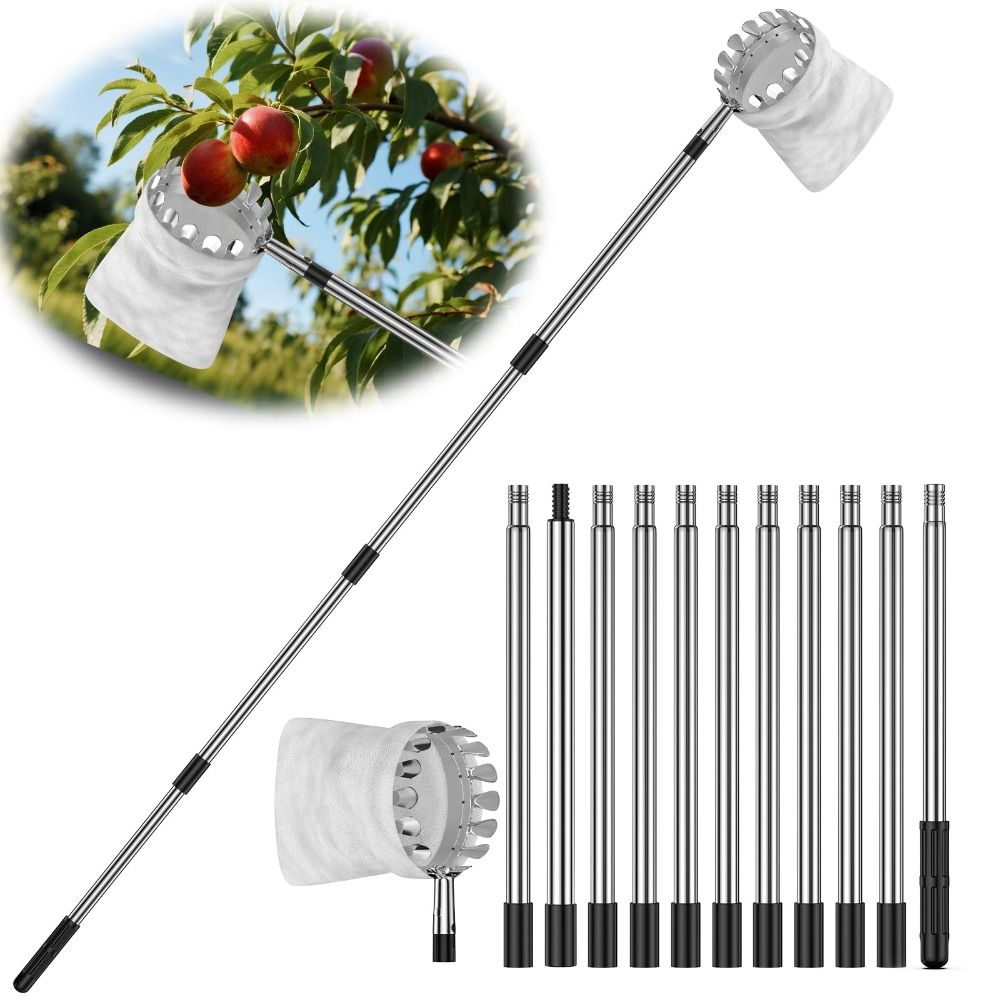 Stainless Steel Fruit Picker M - Fruit Picker Basket Telescopic Pole 评论和价格