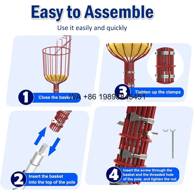 Wmwmnu 20FT Telescopic Fruit P - Fruit Picker Basket Telescopic Pole 评论和价格
