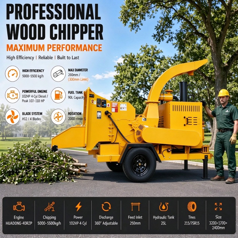 High Efficiency Wood Crusher D - Garden Branch Shredder Wood Chipper 评论和价格