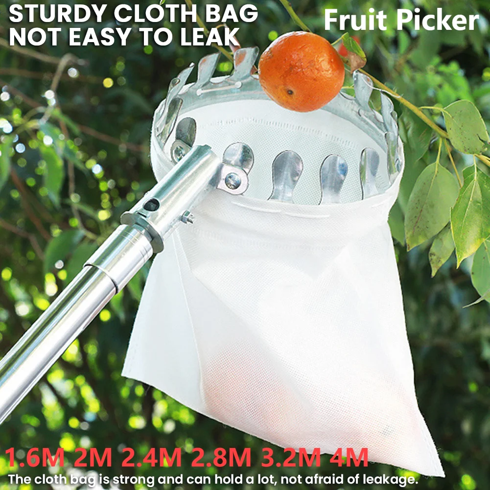 1.6-4M Fruit Picker Tool Metal - Fruit Picker Basket Telescopic Pole 评论和价格