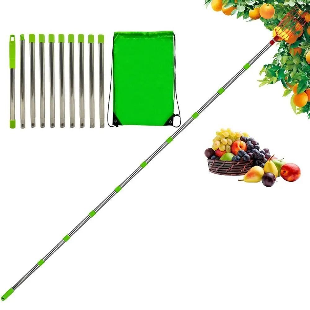 with Basket Fruit Picker Pole  - Fruit Picker Basket Telescopic Pole 评论和价格