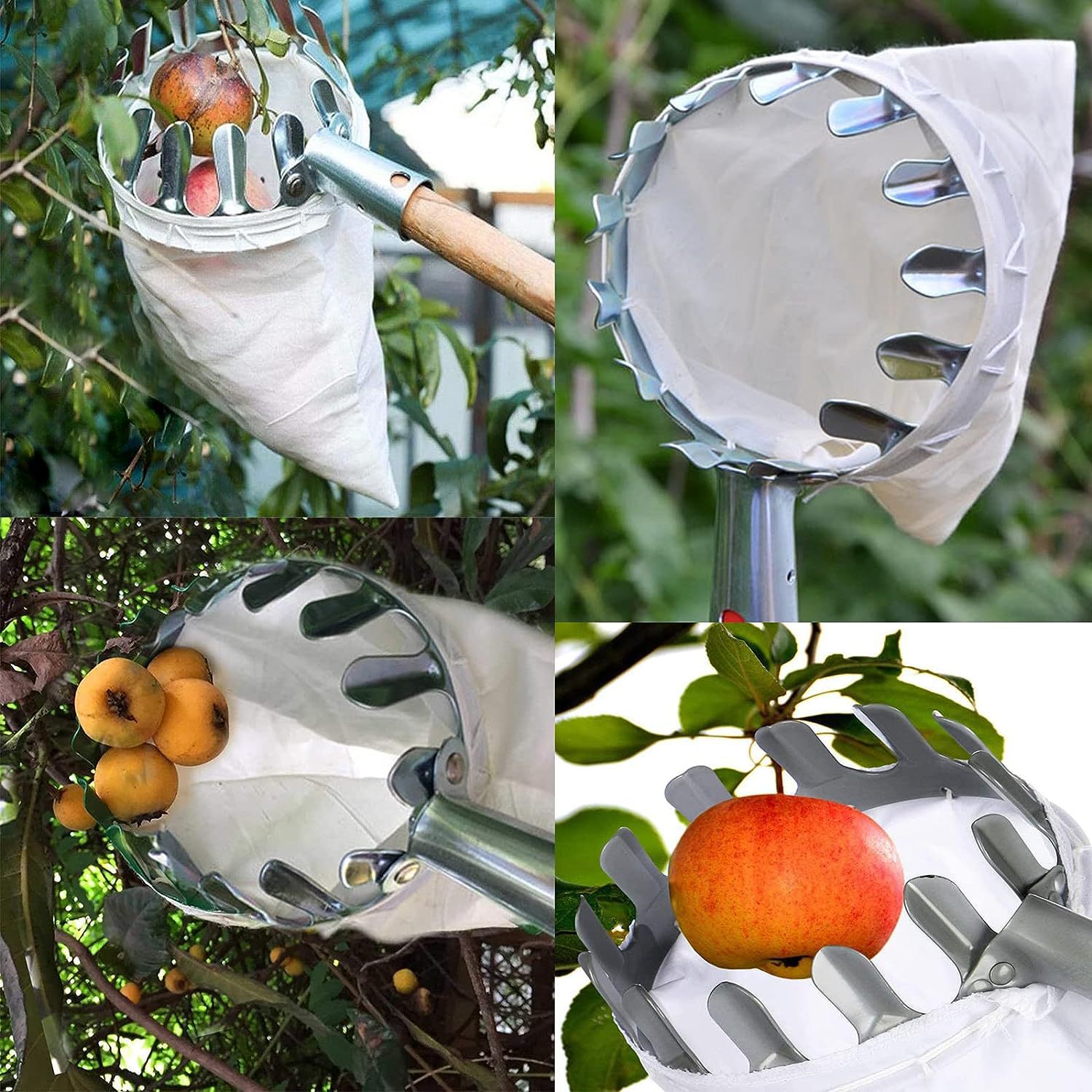Handheld Fruit Picker Head wit - Fruit Picker Basket Telescopic Pole 评论和价格