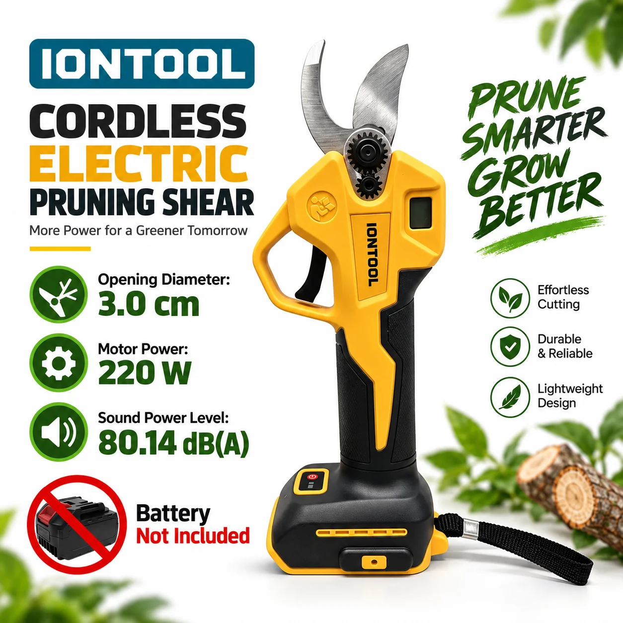 IONTOOL Cordless Electric Prun - Cordless Electric Pruning Shears 30Mm 评论和价格