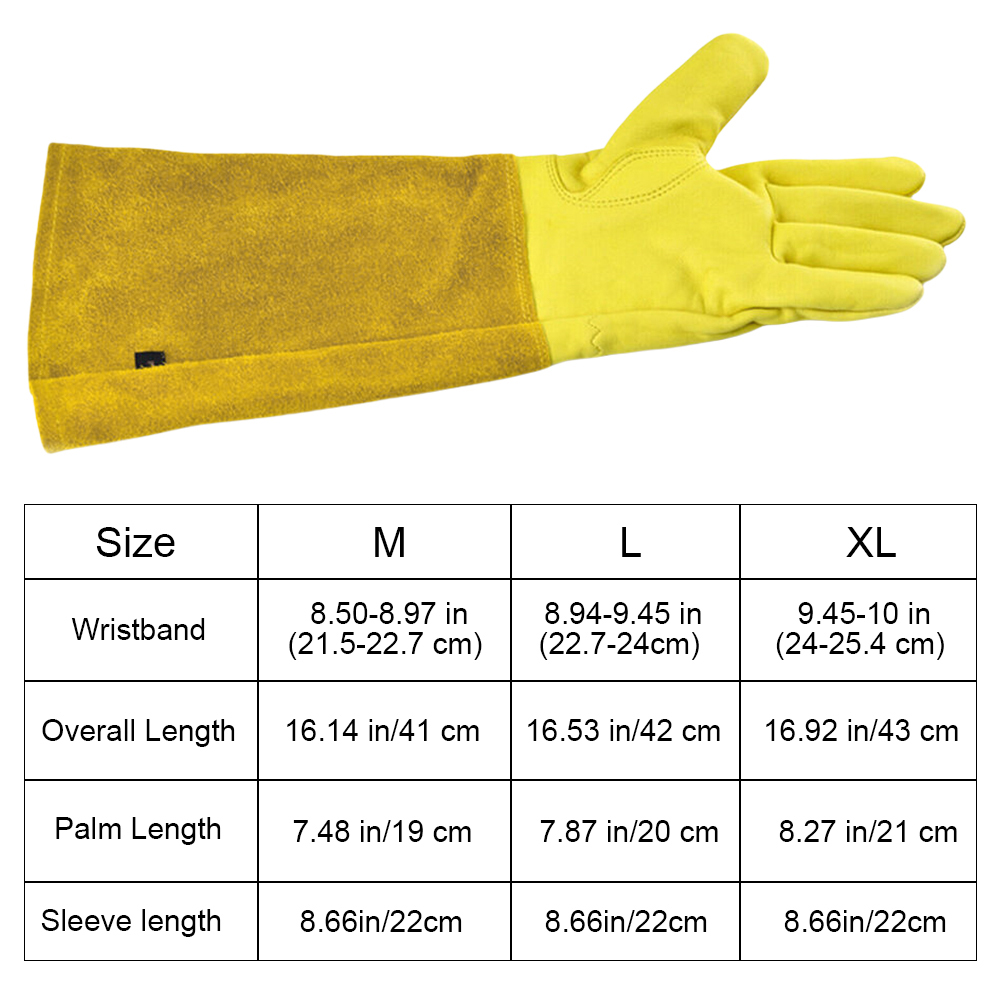 1 Pair Long Thorn Proof Garden - Gardening Gloves Thorn Proof Leather 评论和价格