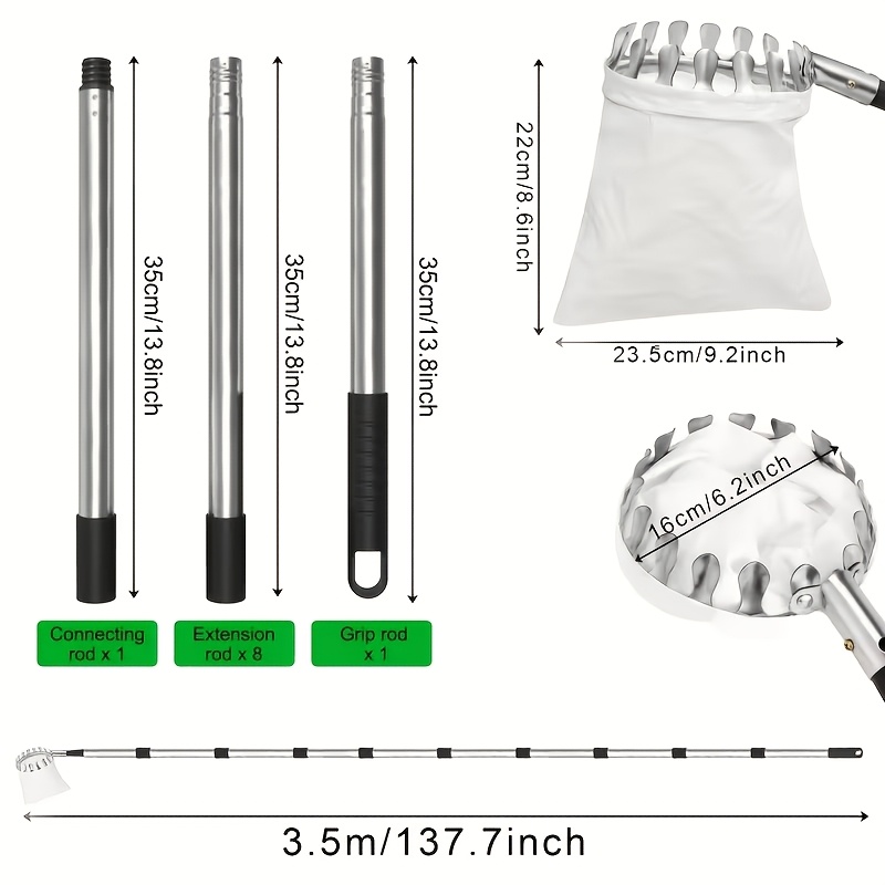 12ft Adjustable Fruit Picker P - Fruit Picker Basket Telescopic Pole 评论和价格
