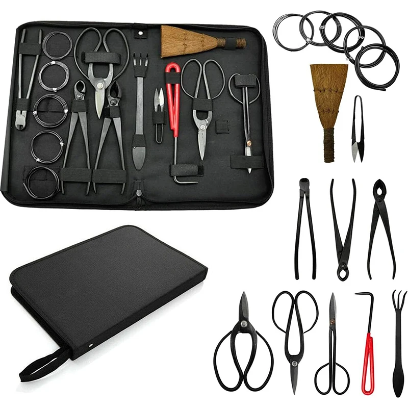 Gardening Bonsai Tool Sets 15p - Bonsai Tool Set Stainless Carbon Steel 评论和价格