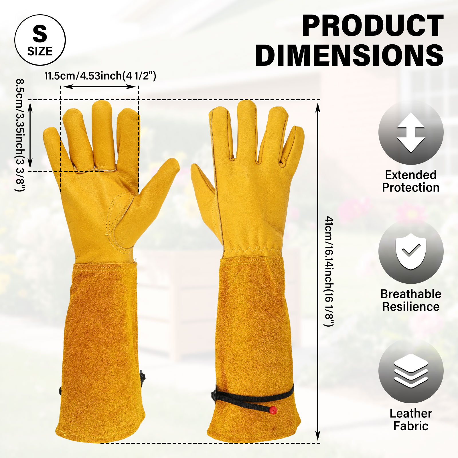 Long Gardening Gloves Leather  - Gardening Gloves Thorn Proof Leather 评论和价格