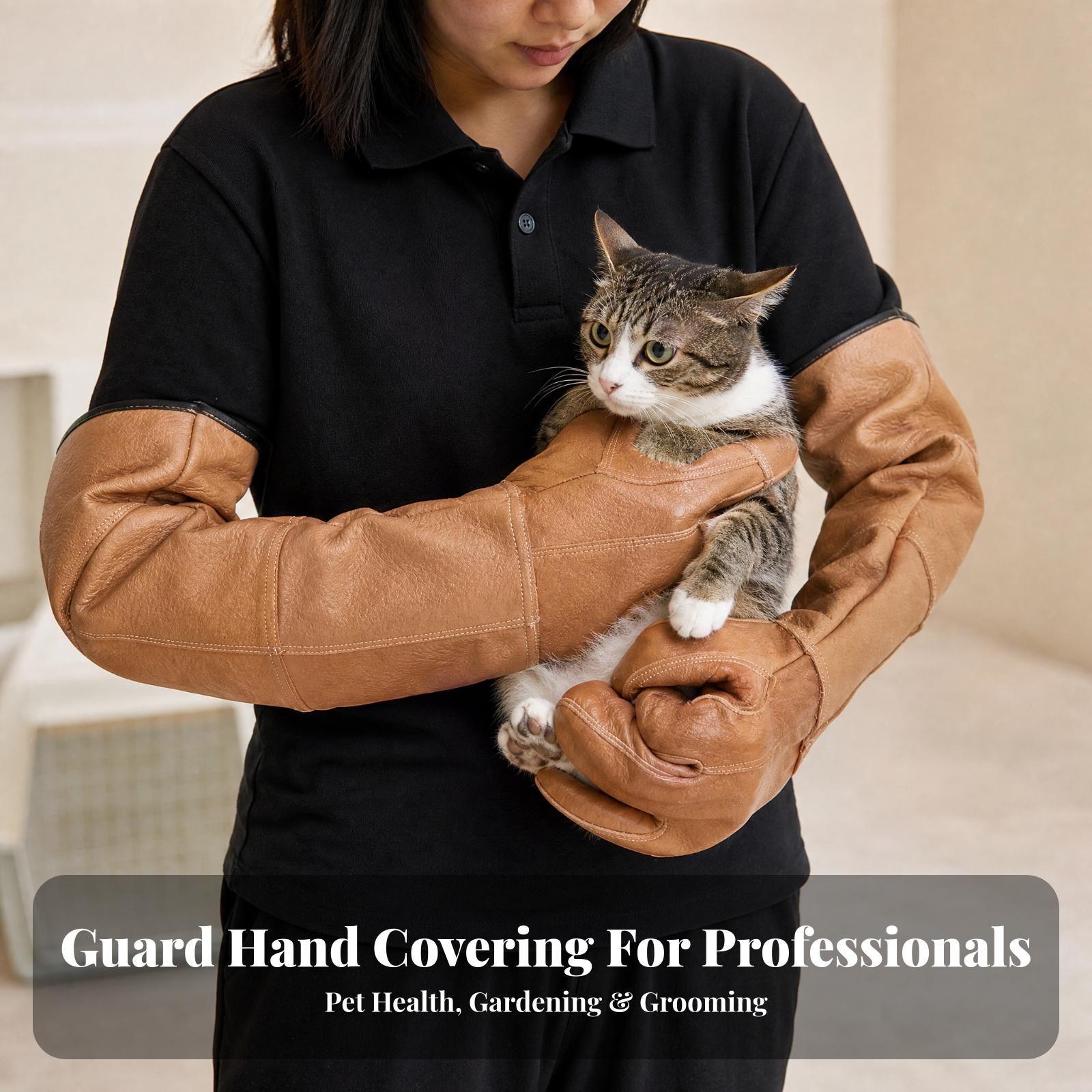 Heavy Duty Long Cuff Cowhide W - Gardening Gloves Thorn Proof Leather 评论和价格