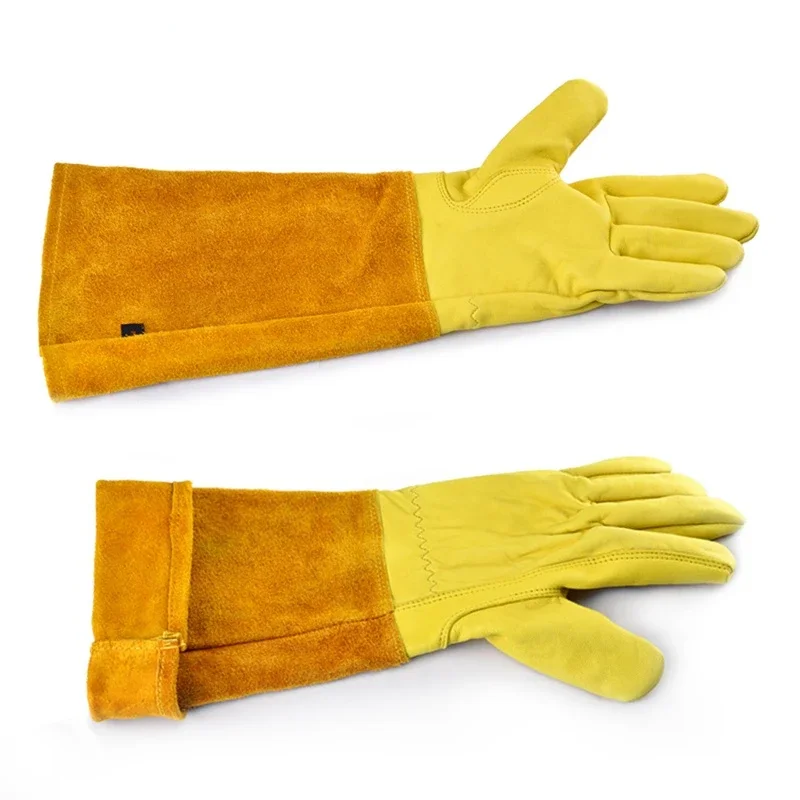 Rose Pruning Gardening Leather - Gardening Gloves Thorn Proof Leather 评论和价格