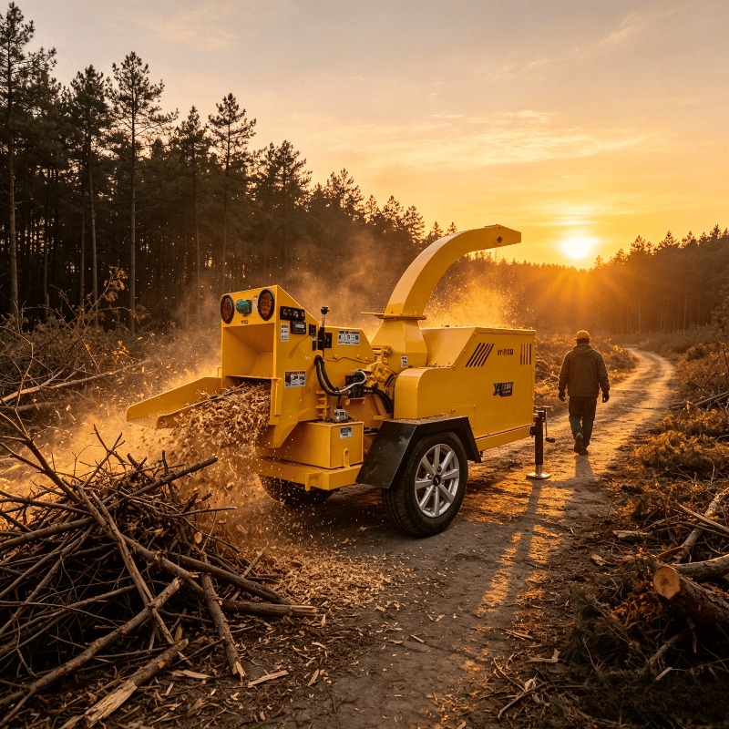 1T/H Mini Wood Chipper Crusher - Garden Branch Shredder Wood Chipper 评论和价格