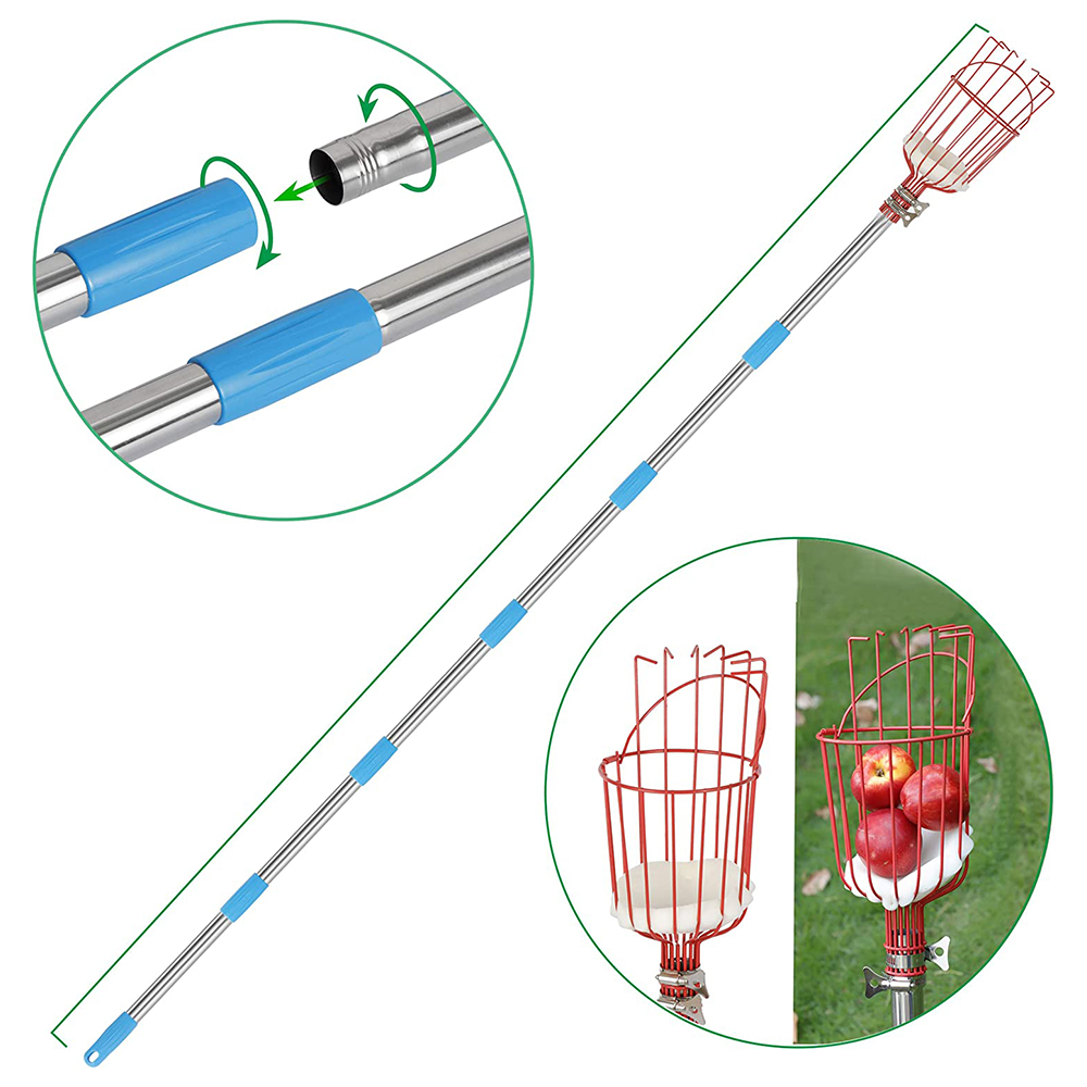 Reach Extension Long Pole Tele - Fruit Picker Basket Telescopic Pole 评论和价格