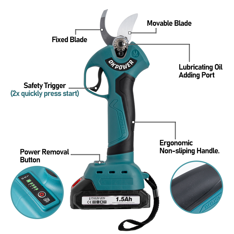 Brushless Electric Pruner Shea - Cordless Electric Pruning Shears 30Mm 评论和价格