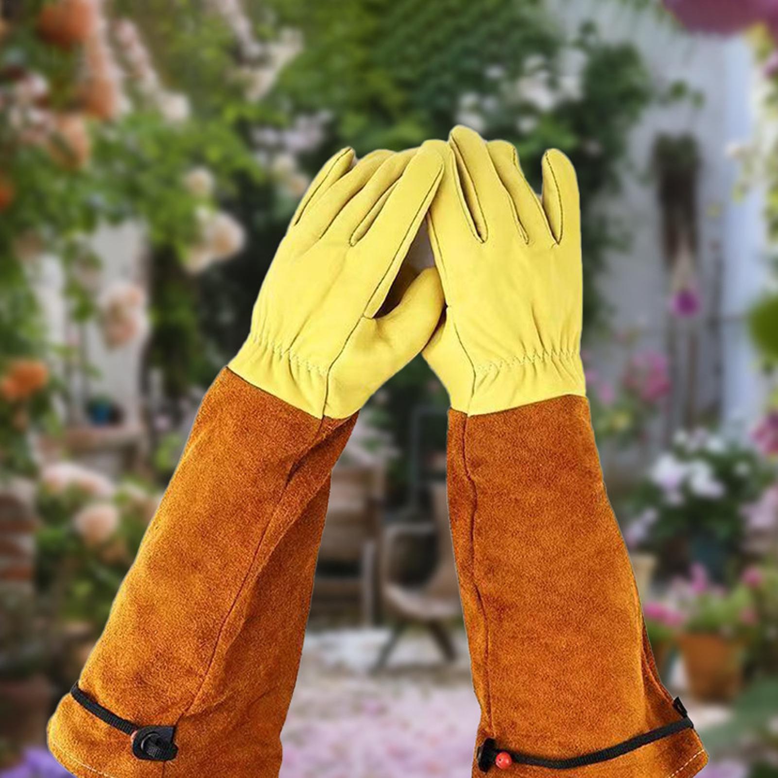 Garden Gloves Leather Breathab - Gardening Gloves Thorn Proof Leather 评论和价格
