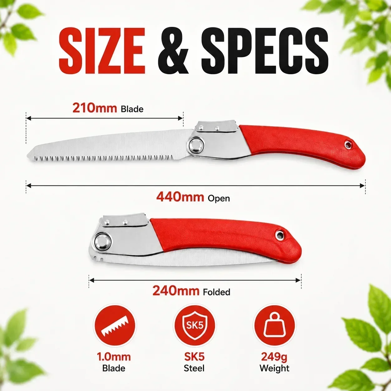 Folding Pruning Saw 210mm SK5  - Pruning Saw Folding Hand Saw Tree 评论和价格